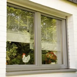 Aluminium Fenster in grau